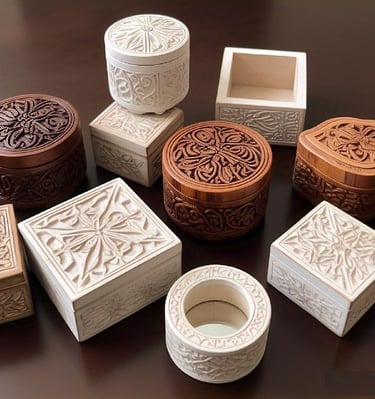 Artistic boxes, jewelry box wood