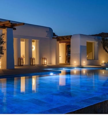a pool with a pool and a patio area