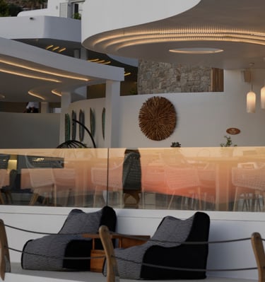 a restaurant with a view of a restaurant