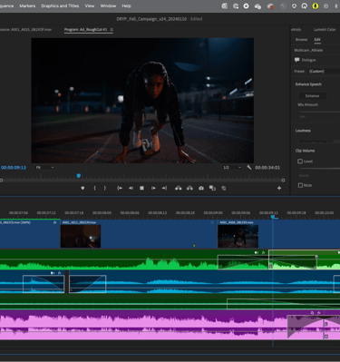 Using the latest Premiere Pro build to edit an Ad for a client