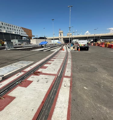 Yard custom crossing panels, at-grade crossing design