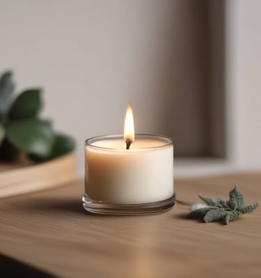 Soft towels and aromatic oils arranged neatly, ready for a calming session.