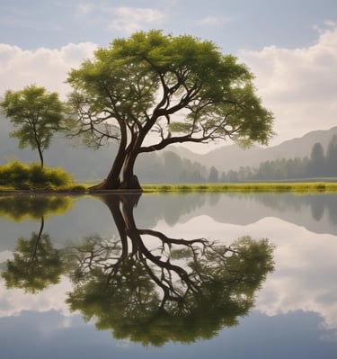 A smiling coach guiding a small group in a gentle meditation practice.