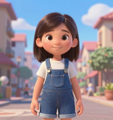 A playful purple cat holding a pencil and looking curious.