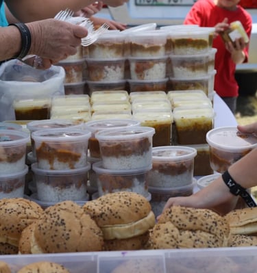 Feeding outreach - Over 700 meals provided