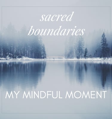 a lake with a quote about the words sacred mind