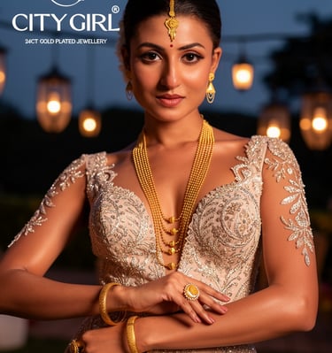 City Girl Jewellery - citygirlbangles - 18 Carat Gold Plated  - Party Wear - Bangles Set
