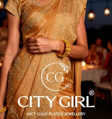 City Girl Jewellery - citygirlbangles - 18 Carat Gold Plated  - Party Wear - Bangles Set