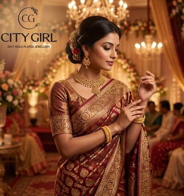City Girl Jewellery - citygirlbangles - 18 Carat Gold Plated  - Bridal Wear - Bangles Set