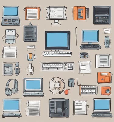 Close-up of hands typing on a keyboard during a computer literacy class.
