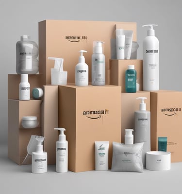 A vibrant display of assorted high-quality products neatly arranged on wooden shelves.