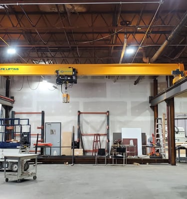 single girder bridge crane - safe lifting