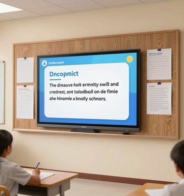 Close-up of a futuristic control panel blending AV and IT technology in a corporate environment.