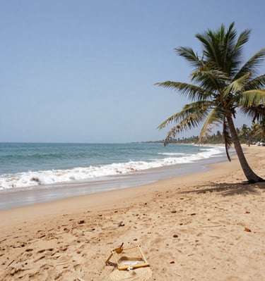 Smiling African artisans showcasing their crafts at a vibrant market stall.