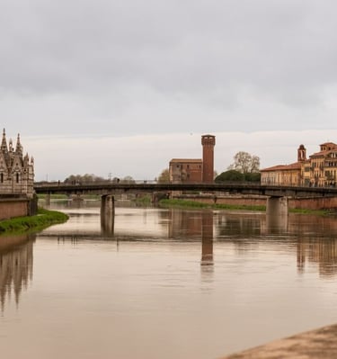 Piza, kelionės kemperiu, Toskana, Italija