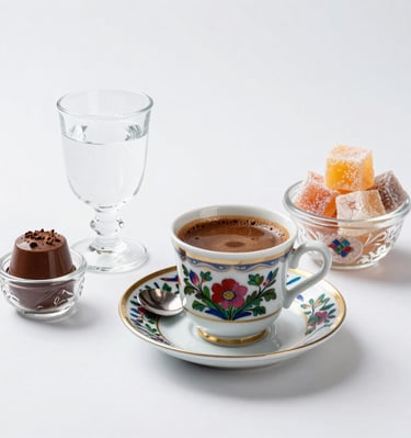 Elegant glassware set arranged on a cream-colored linen tablecloth.