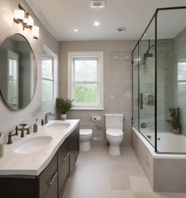 Elegant bookshelf installation in a cozy home office setting.