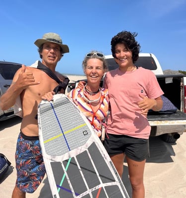 Happy Kiter Family enjoying a beautiful day at the beach.