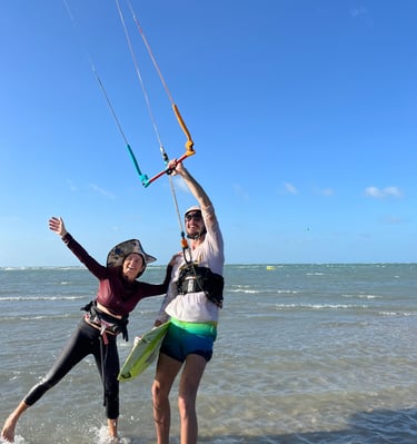 Leeson number 2 in Mangue seco. Practicing with water start..