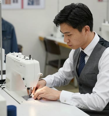 Pharmaceutical lab technician examining samples under bright lab lights.