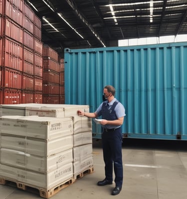 Close-up of a freight label being scanned for tracking.