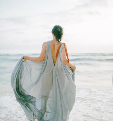 Portrait session at Nyang Nyang Beach Uluwatu Bali during sunset