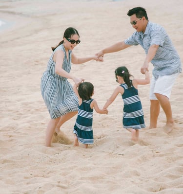 family photography at The Ritz-Carlton Bali cliffside resort