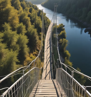 A peaceful path through a forest inviting a mindful walk.