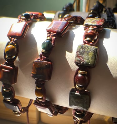 pulseras de piedra cuadrada de ojo de tigre