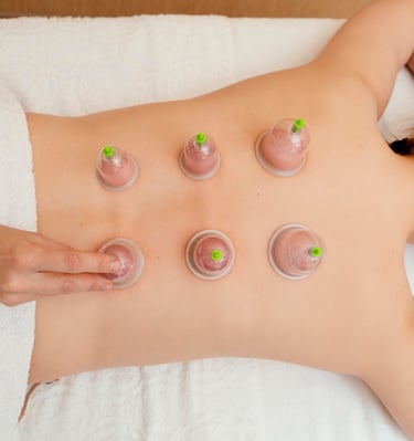 Terapia corporal con ventosas para alivio profundo, regulación del sistema nervioso y bienestar