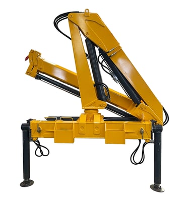 Hydraulic arm on top of yellow crane, 4 ton knuckle boom.