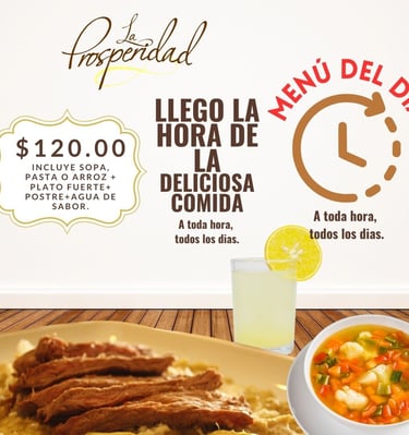 Menú del dia comida en Chiautempan
