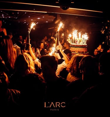 table booking club l'arc paris birthday