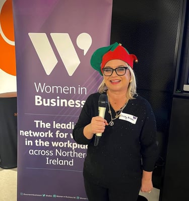 Vicky Blades speaking at a Women in Business event