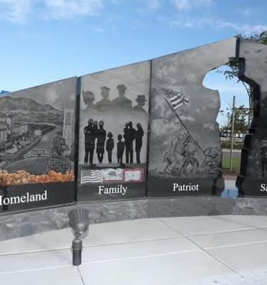 Gold Star Memorial Monument in front of the Richard A. Pittman VA Clinic in French Camp, CA