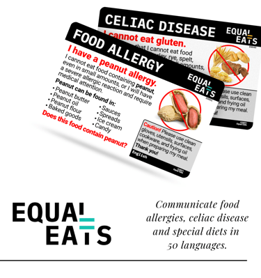 Equal Eats Allergy Cards for Travel