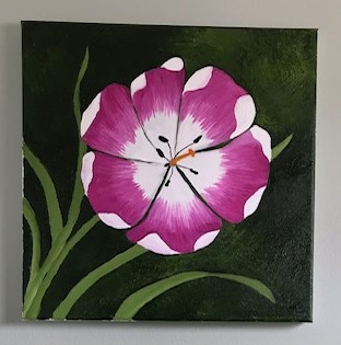 Plum and White Flower