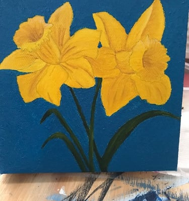 Two Yellow Daffodils