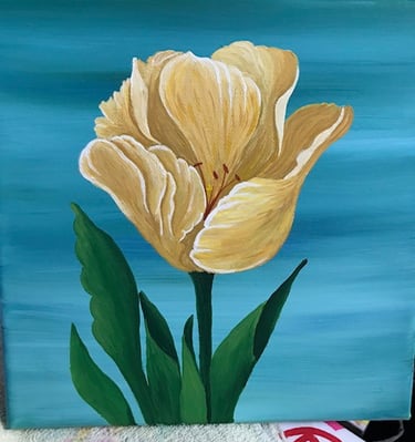 Lone Pale Yellow Flower