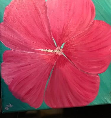 Large Pink Red Flower