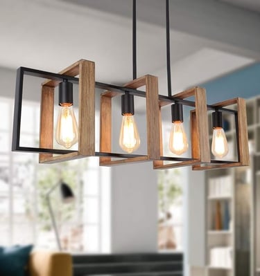 Industrial Pendant Light for Dining Room Illumination