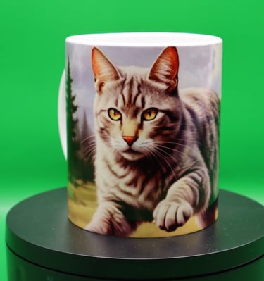 mug with a cat print