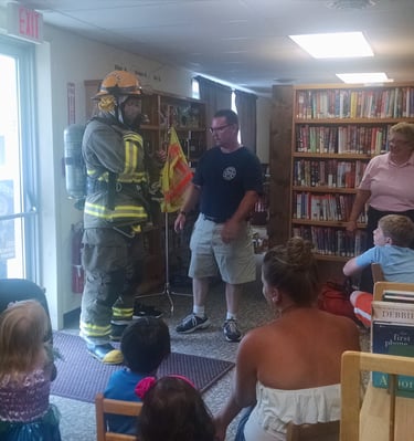 Firefighter Demonstration at the library