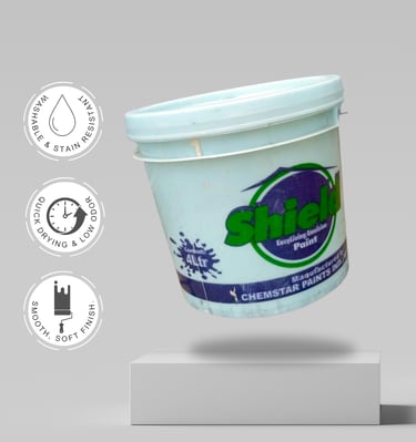 small bucket of easyliving emulsion paint