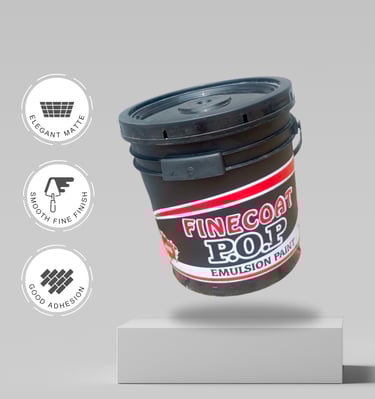Small paint bucket of P.O.P Emulsion Paint