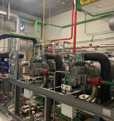 Compresores de R717 (amoniaco) para refrigerar las cámaras de una plataforma logística