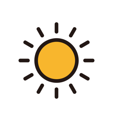Icône représentant un soleil