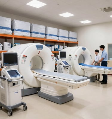 A collection of high-quality medical supplies displayed neatly.