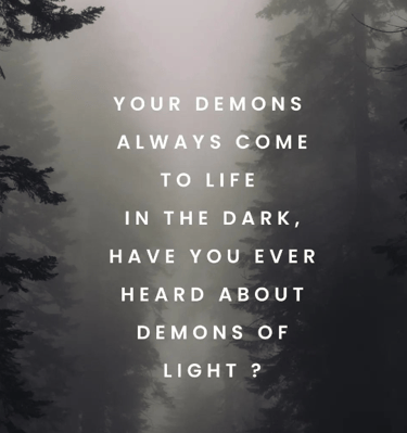 a quote from a man about demons
