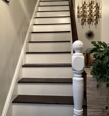 Custom Paint and Stain Stairs Ward Parkway Historic District